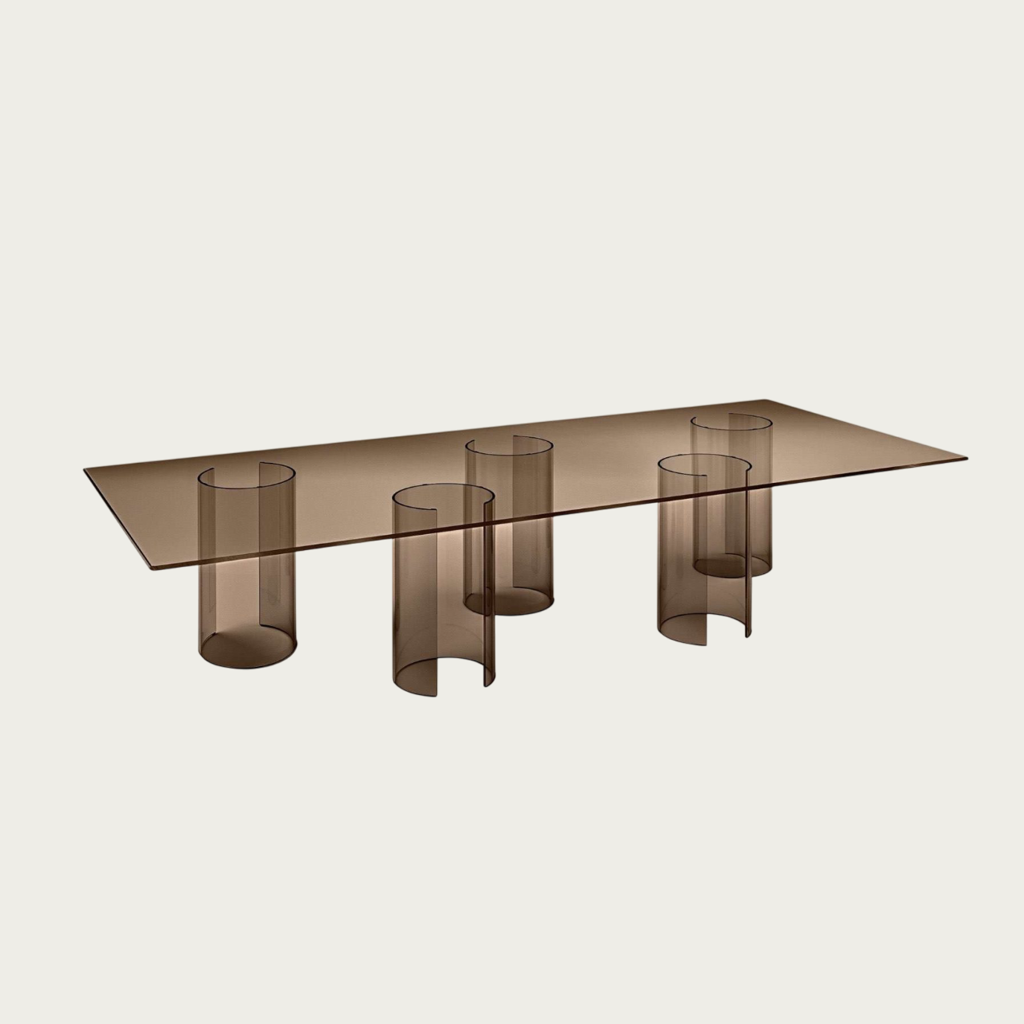 Table Luxor FIAM Bordeaux – design italien en verre