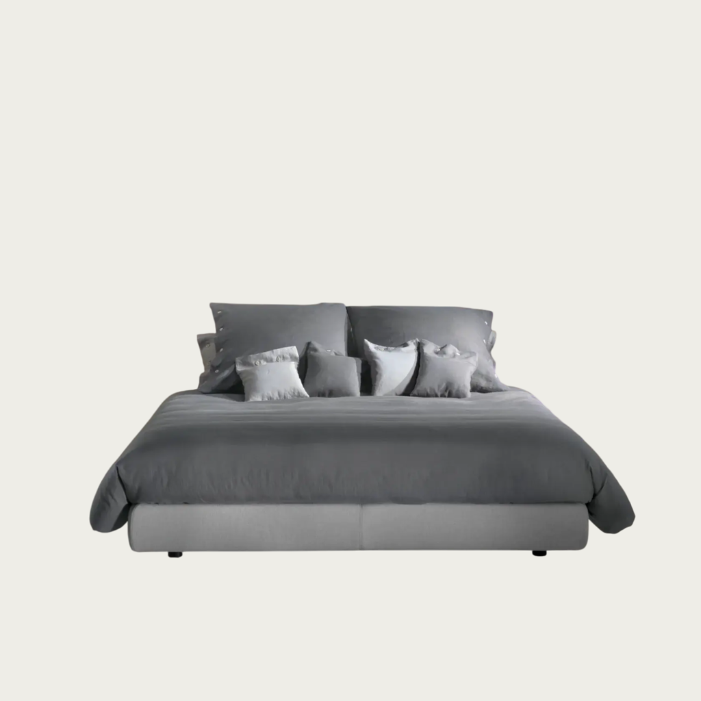 Lit Eden Flexform en cuir sellerie et tissu – Maison Pruilh Bordeaux