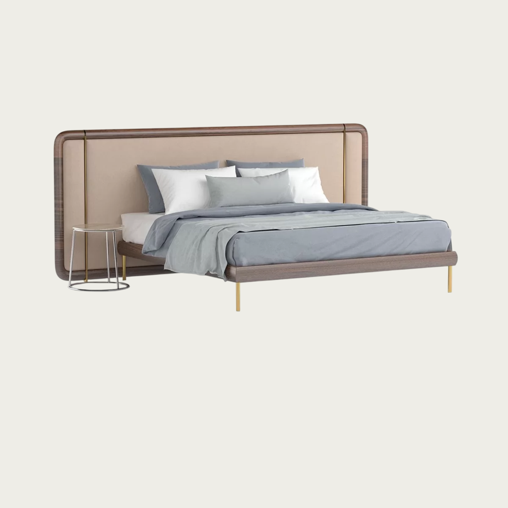 Lit Killian Porada en bois et tête rembourrée chez Maison Pruilh Bordeaux