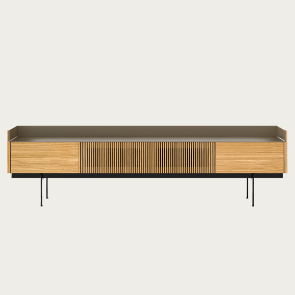 Meuble TV Stockholm Punt Mobles bois et aluminium – Maison Pruilh Bordeaux