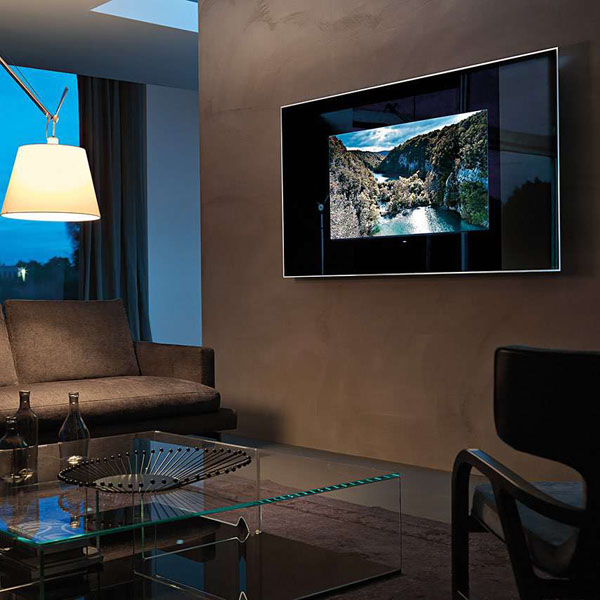 Miroir TV Mirage Fiam verre semi‑réfléchissant – Maison Pruilh Bordeaux