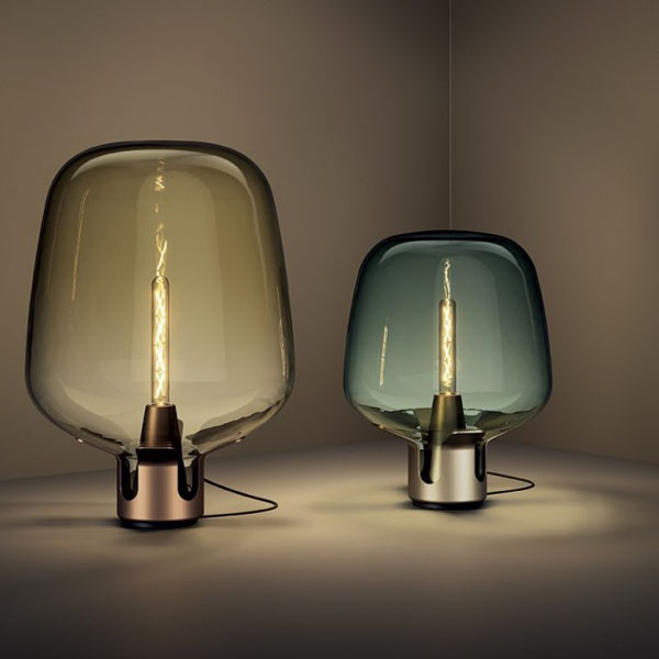 Lampe Flar Lodes verre soufflé et métal – Maison Pruilh Bordeaux